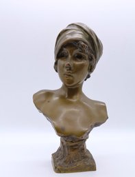 Emmanuel Villanis French Bronze  Bust  ' MOE '-SHIPPABLE