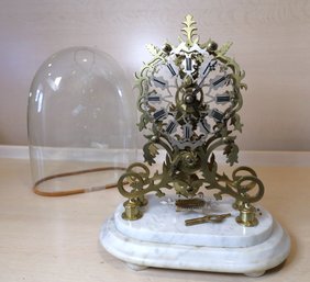 Fantastic 19th Century L.S Loafler And Co. Skeleton Clock