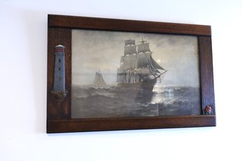 1906 Print With Matching Oak Frame