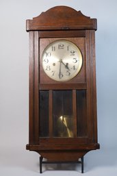 Antique Mission Oak Wall Clock