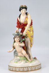 Early Capodimonte Figure With Red