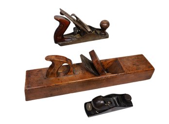 Antique Wood Block And Metal Planes -various Sizes -SHIPPABLE