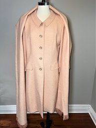 Vintage ESCADA Pink Light Weight Jacket And Scarf/Wrap