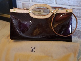 AUTHENTIC LOUIS VUITTON Monogram Vernis Roxbury Drive Hand Bag -shippable