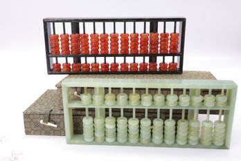 Vintage Bead Arithmetic With Gem-stone Abacus -Shippable