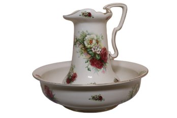 Vintage Porcelain Pitcher & Basin