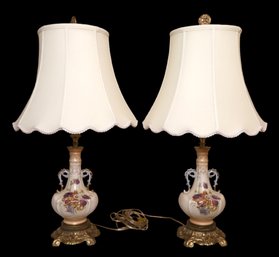 Pair Of Porcelain Lamps