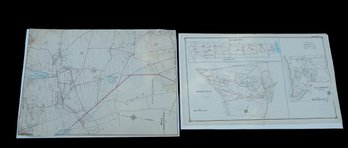 2 Long Island MAPS Early 20th C- Great Neck, Manhasset,Kensington, Glenwood, Lakeville , Little Neck