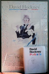 Artist David Hockney- C.1980 Tate Museum Poster Framed And Book