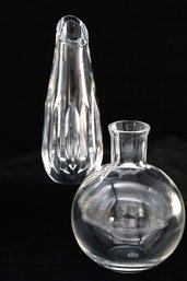 2 Vintage Baccarat Signed Crystal Vase -Shippable