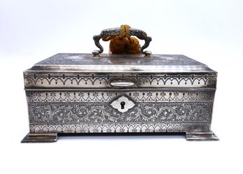 Absolutely Stunning Vintage Silver Box Signed -