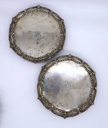 PAIR CIRCA  1770-1771 LONDON STERLING FOOTED DISHES