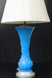 Baccarat Blue Opaline Glass Vase/lamp