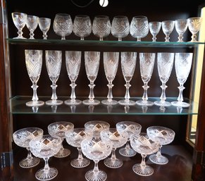 SETS OF ROYAL DOULTON CRYSTAL STEMWARE