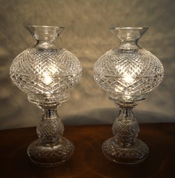 PAIR OF WATERFORD CRYSTAL LAMPS - BEAUTIFUL