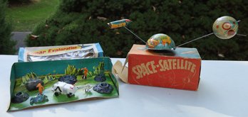 VINTAGE EXPLOATION AND SPACE SATELLITE TOYS