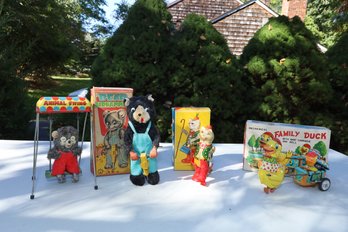 VINTAGE WIND UP TOYS WITH ORIGINAL BOXES