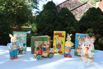 VINTAGE MECHANICAL,WIND UP AND FRICTION TOYS WITH ORIGINAL BOXES