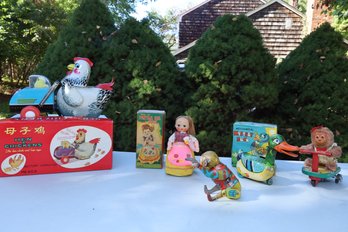 Vintage Wind Up, Battery Operated Toys With Original Box
