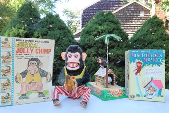 VINTAGE RARE MONKEY AND JOLLY CHIMP WITH ORIGINAL BOXES
