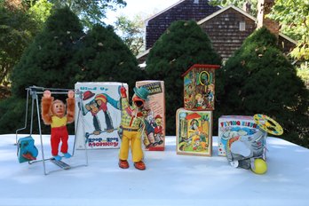 VINTAGE MECHANICAL TOYS WITH ORIGINAL BOXES