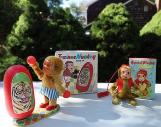 VINTAGE TOY MONKEY COLLECTION WITH ORIGINAL BOXES
