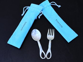 TIFFANY And Co Sterling Childs Fork And Spoon Utensil Set