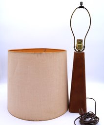 DANISH  Lisa Johanson For Pape Illums Bolighus Leather Table Lamp