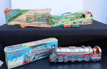 VINTAGE SILVER MOUNTAIN EXPRESS AND ALPINE EXPRESS TOYS