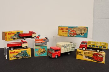 VINTAGE BULLDOZER,TRUCK TOY COLLECTION
