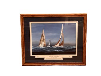 Tim Thompson 'Yachts Of The America's Cup' Print SE The Twelve Meters Framed