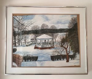 Northport Gazebo Scene Signed By Local Artist