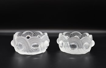 Pair Of Vintage LALIQUE Frosted Fine Crystal 'Gao'-SHIPPABLE