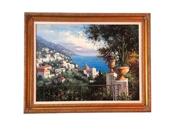 Large Beautiful Italian Scene Framed