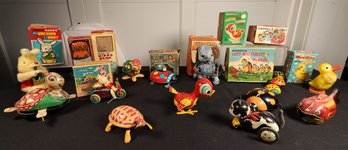 VINTAGE TIN TOY BUGS AND ANIMAL COLLECTION