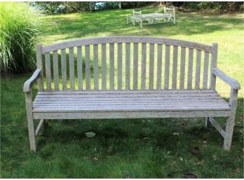 Rounded Top Teak Bench