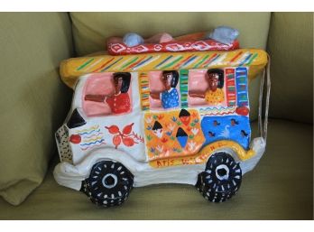 Whimsical Paper Maché Bus