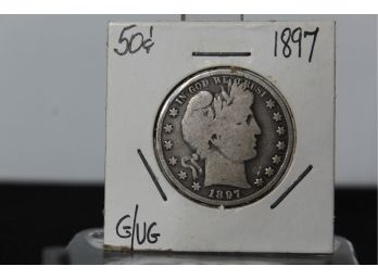 1897 Barber Silver Half Dollar - Shippable