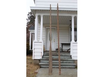 VERY Long Antique Boat Oars