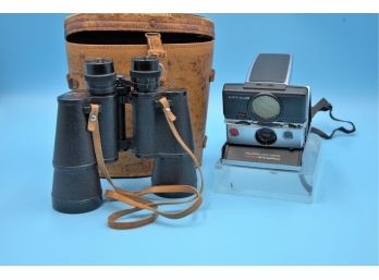 Vintage Polaroid Camera & Limer Binoculars - Shippable