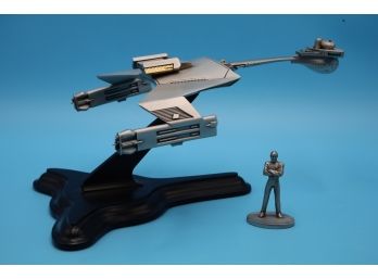 Limited Edition Franklin Mint Klingon Ship & Captain Picard - Shippable