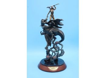 Franklin Mint Bronze 'maiden Of The Serpent's Spear' - Shippable