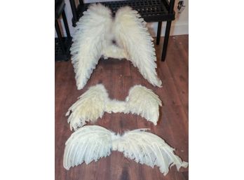 White Feathered Costume Wings