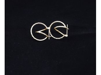 14K Yellow Gold Pierced Earrings - Shippable