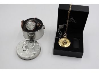 Two August Steiner Pocket Watches-SHIPPABLE