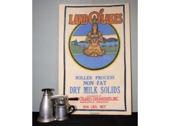 VINTAGE Coffee Maker & Land O Lakes Art