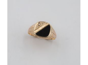 Vintage Onyx & 14K Ring- Shippable