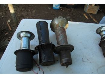 3 Antique ORIGINAL Firetruck Horns-SHIPPABLE