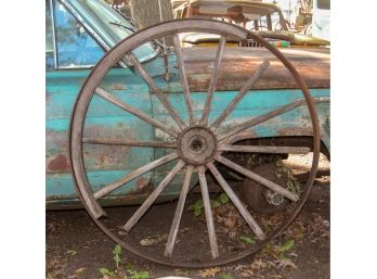 ANTIQUE Huge Wagon Wheel