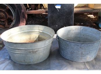 2 GALVINIZED BUCKETS